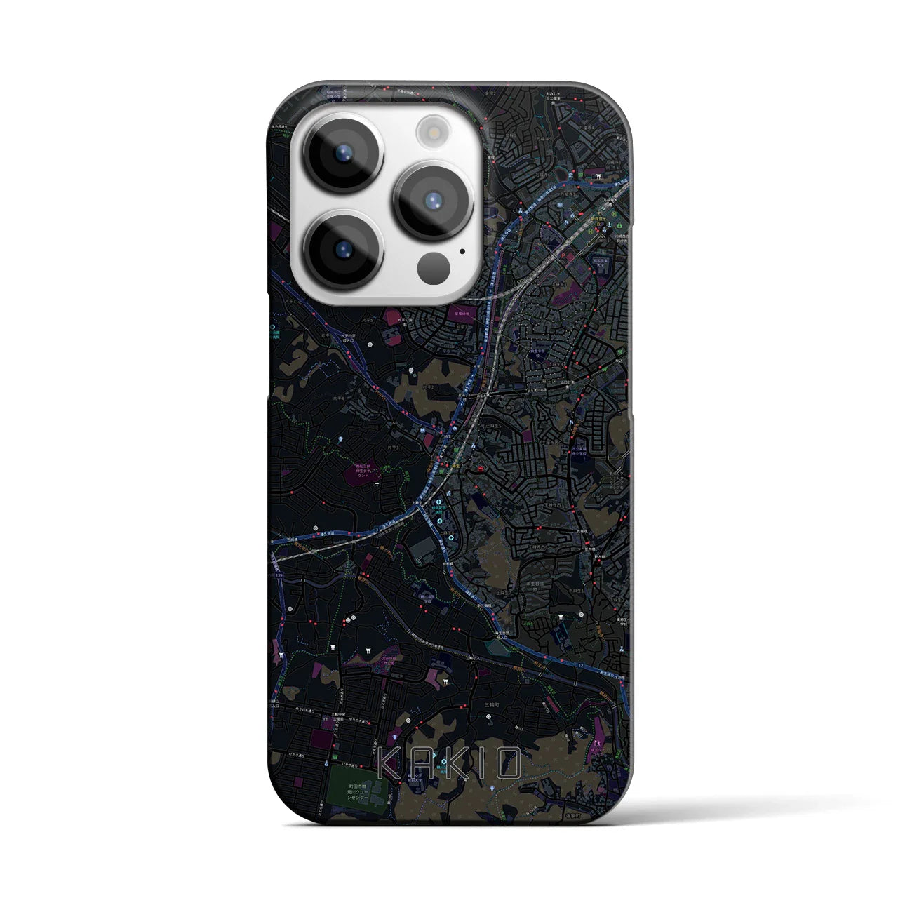 【柿生(神奈川県)】地図柄iPhoneケース(バックカバータイプ)