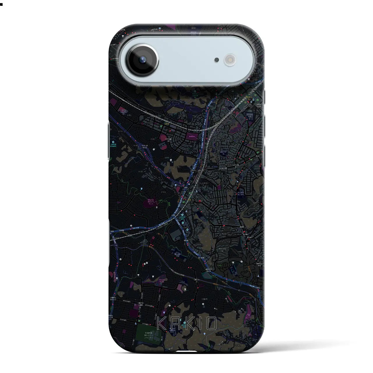 【柿生(神奈川県)】地図柄iPhoneケース(バックカバータイプ)