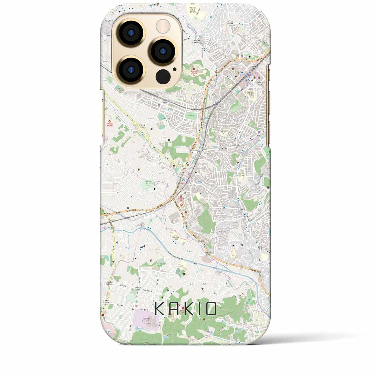 【柿生(神奈川県)】地図柄iPhoneケース(バックカバータイプ)