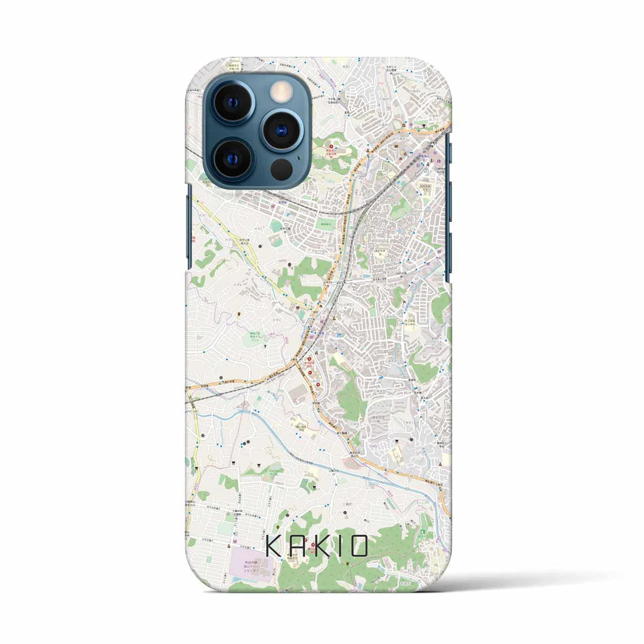 【柿生(神奈川県)】地図柄iPhoneケース(バックカバータイプ)