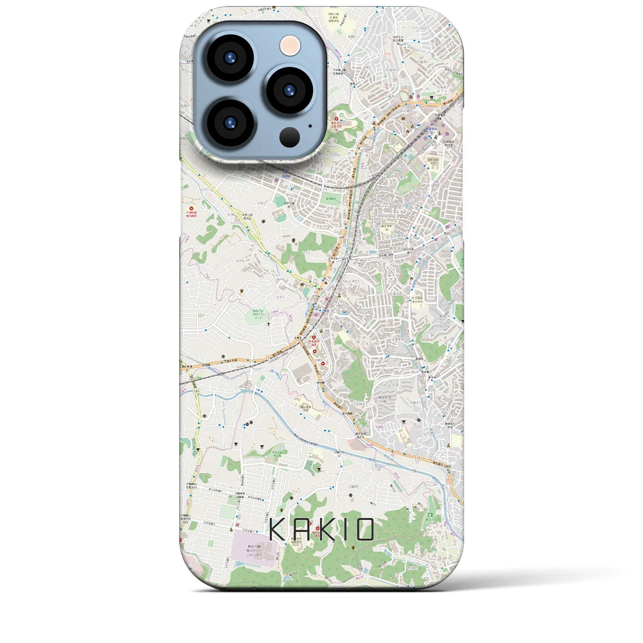 【柿生(神奈川県)】地図柄iPhoneケース(バックカバータイプ)