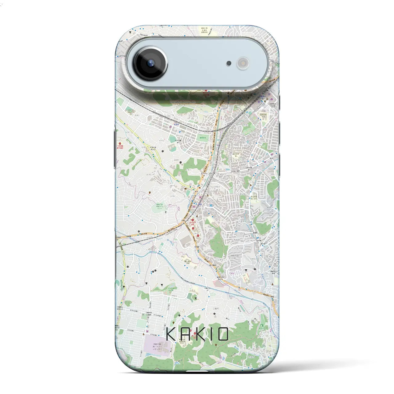 【柿生(神奈川県)】地図柄iPhoneケース(バックカバータイプ)ナチュラル・iPhone 17 Pro Max 用