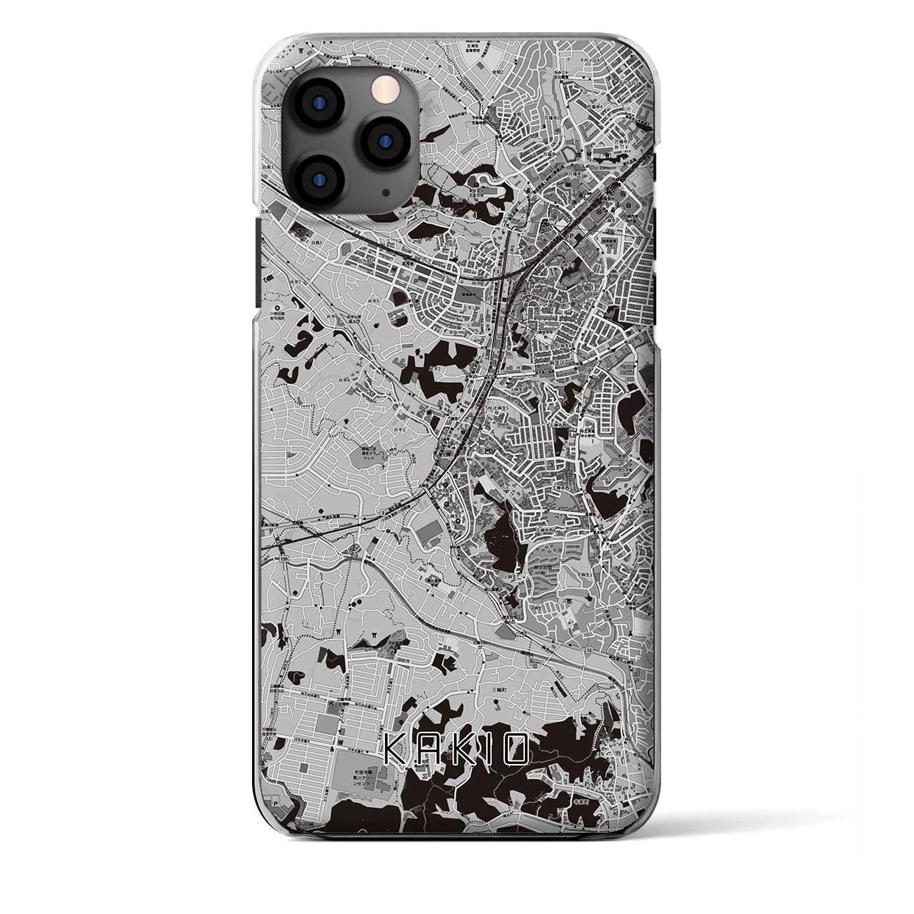 【柿生(神奈川県)】地図柄iPhoneケース(クリアタイプ)