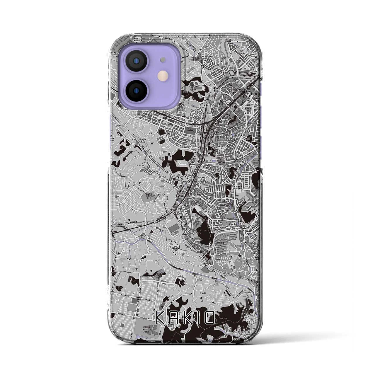 【柿生(神奈川県)】地図柄iPhoneケース(クリアタイプ)