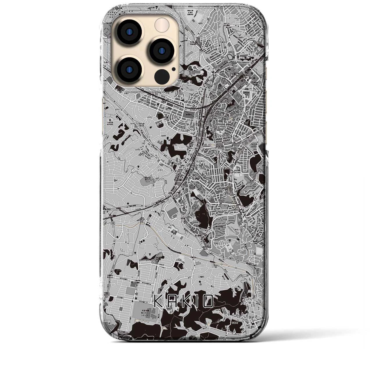 【柿生(神奈川県)】地図柄iPhoneケース(クリアタイプ)