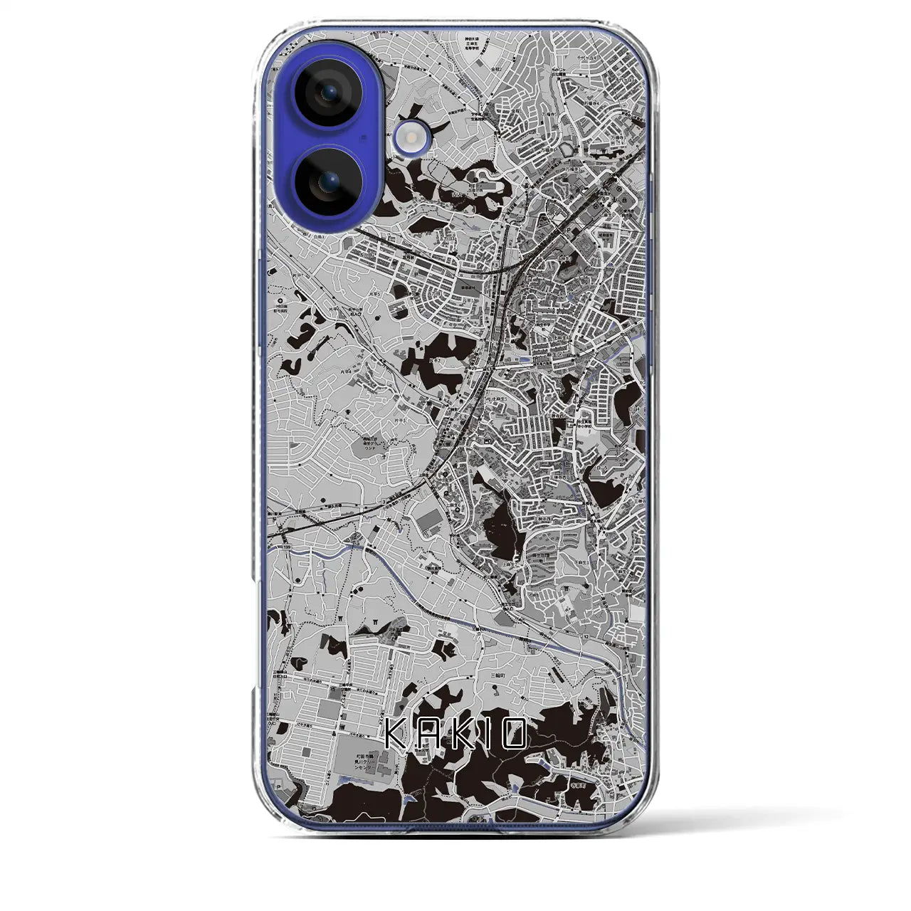 【柿生(神奈川県)】地図柄iPhoneケース(クリアタイプ)