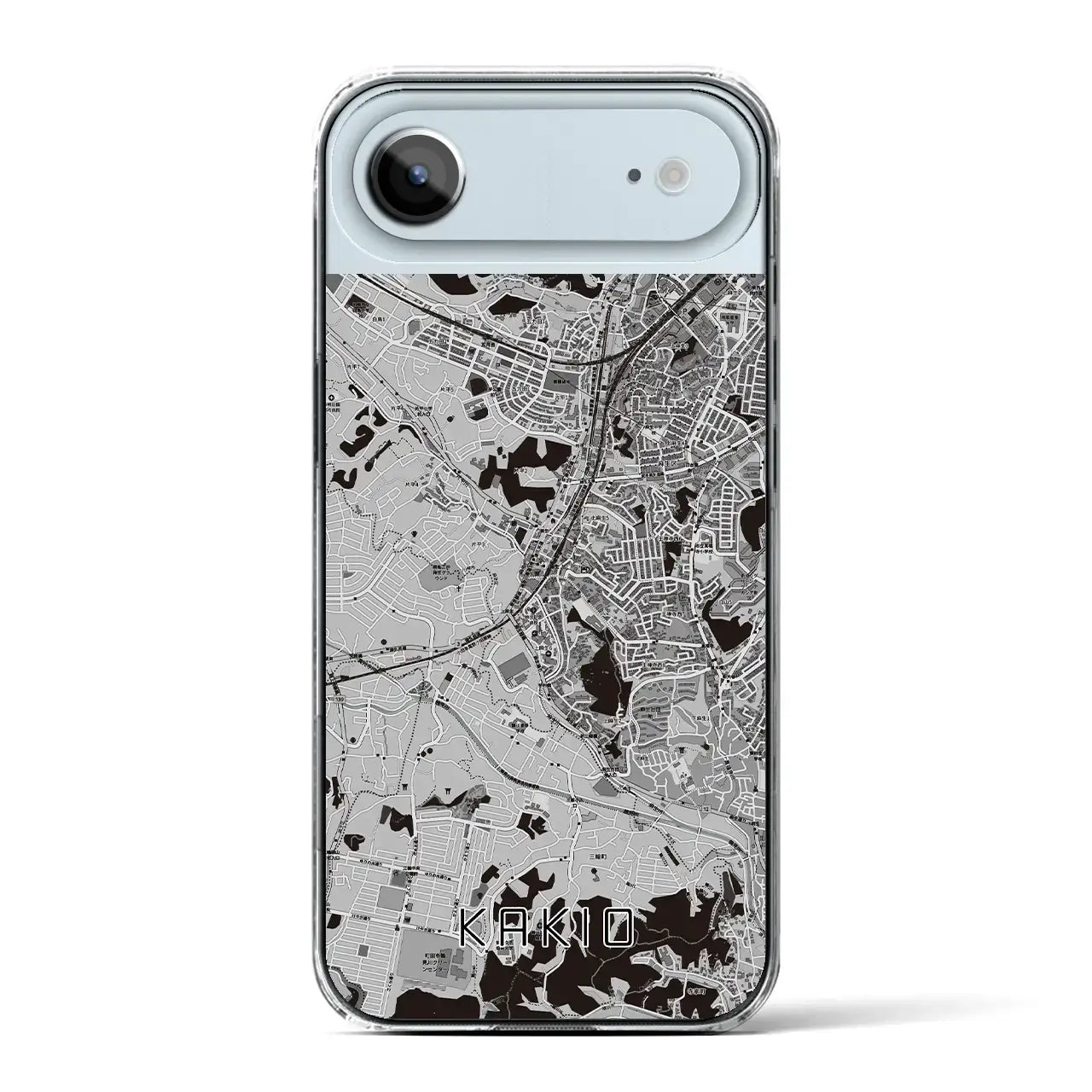 【柿生(神奈川県)】地図柄iPhoneケース(クリアタイプ)