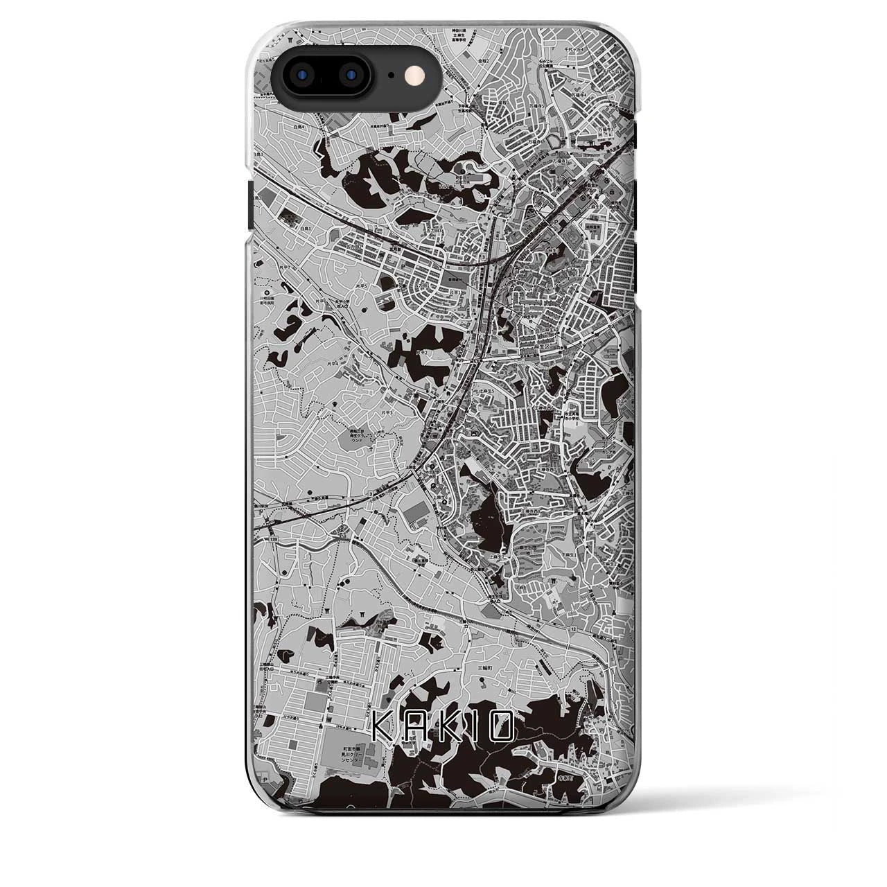 【柿生(神奈川県)】地図柄iPhoneケース(クリアタイプ)