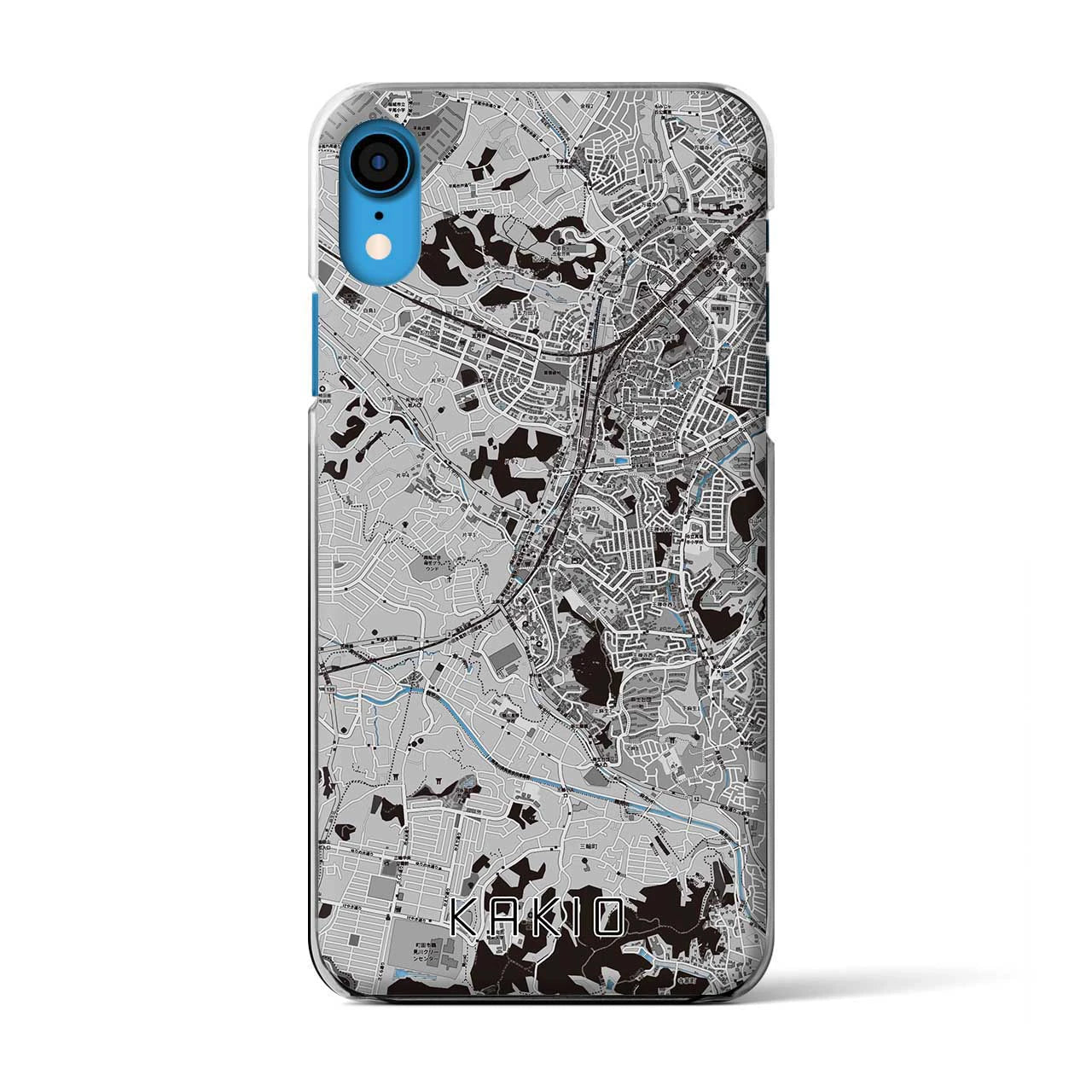 【柿生(神奈川県)】地図柄iPhoneケース(クリアタイプ)