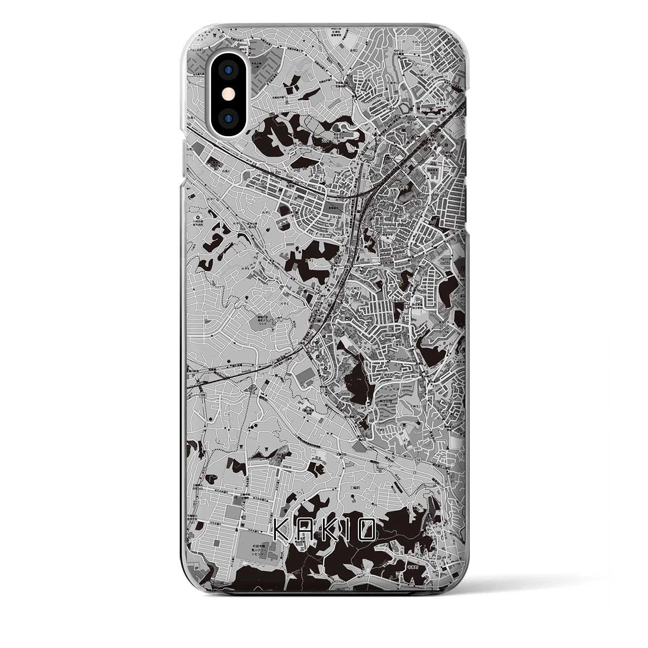 【柿生(神奈川県)】地図柄iPhoneケース(クリアタイプ)