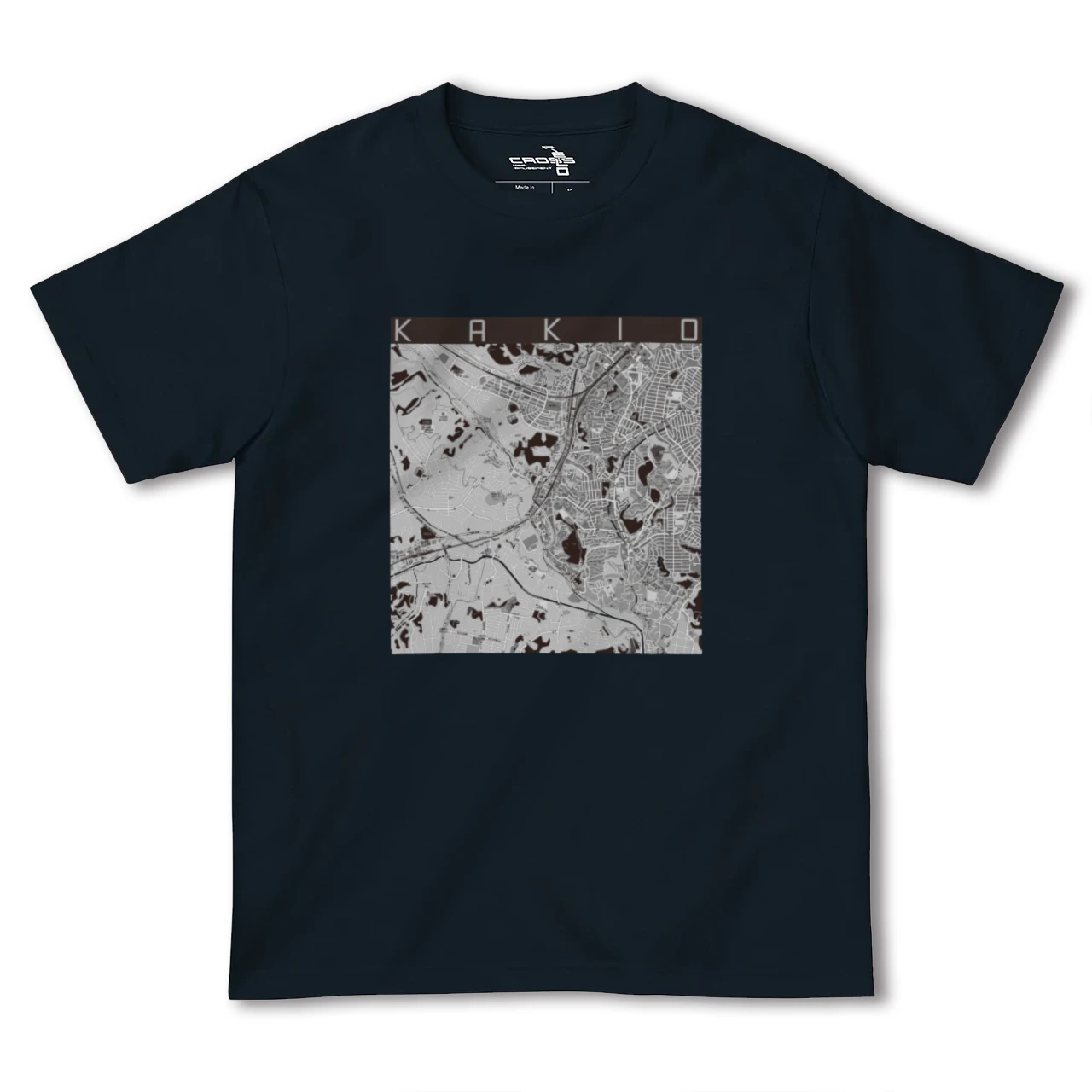 【柿生(神奈川県)】地図柄ヘビーウェイトTシャツ