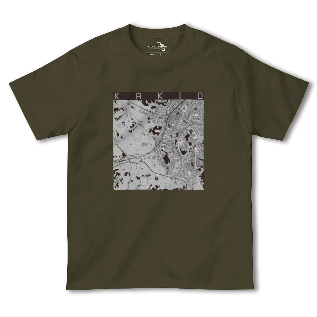 【柿生(神奈川県)】地図柄ヘビーウェイトTシャツ