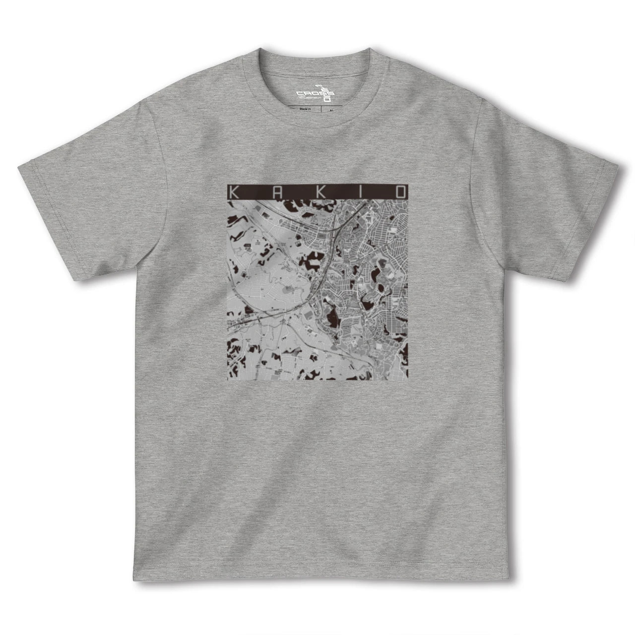 【柿生(神奈川県)】地図柄ヘビーウェイトTシャツ