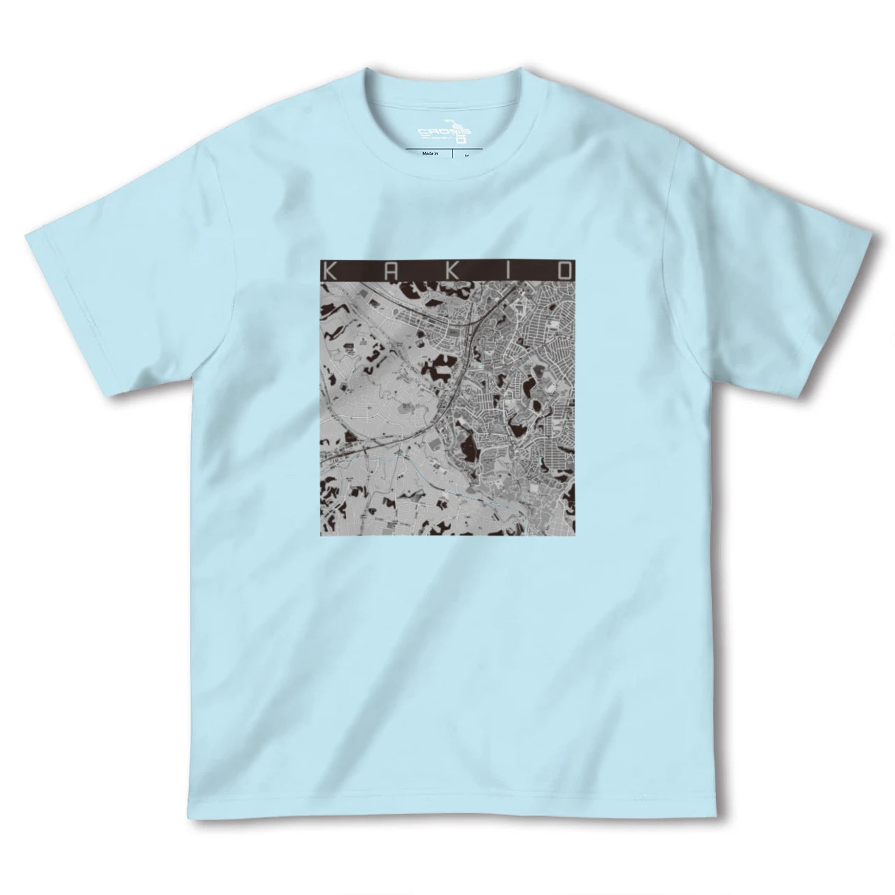 【柿生(神奈川県)】地図柄ヘビーウェイトTシャツ