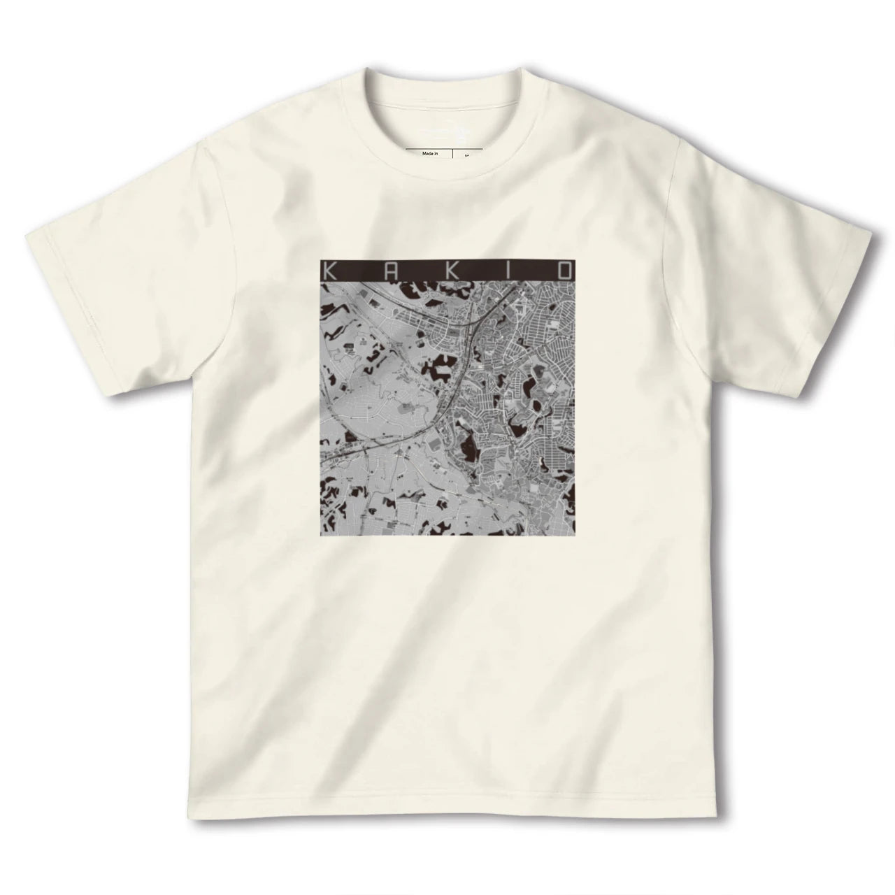 【柿生(神奈川県)】地図柄ヘビーウェイトTシャツ