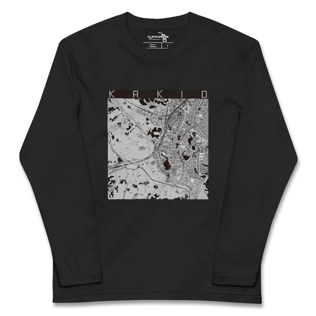 【柿生(神奈川県)】地図柄ロングスリーブTシャツ