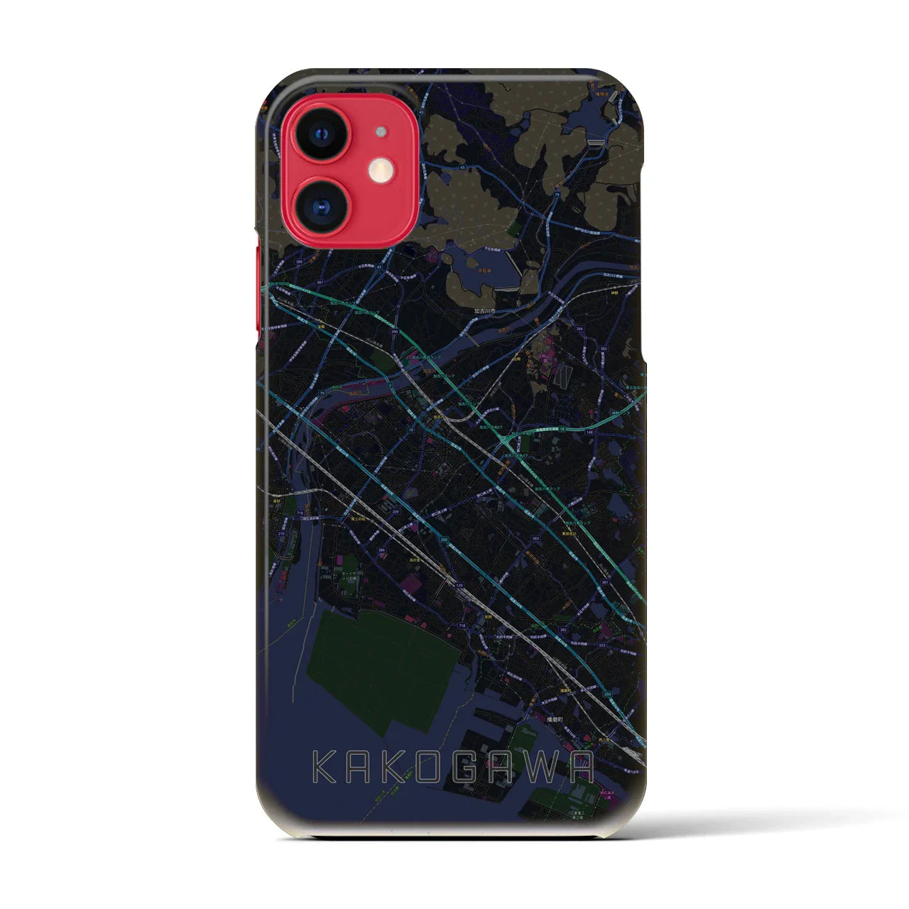 【加古川(兵庫県)】地図柄iPhoneケース(バックカバータイプ)