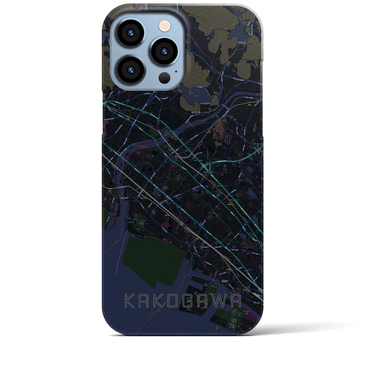 【加古川(兵庫県)】地図柄iPhoneケース(バックカバータイプ)