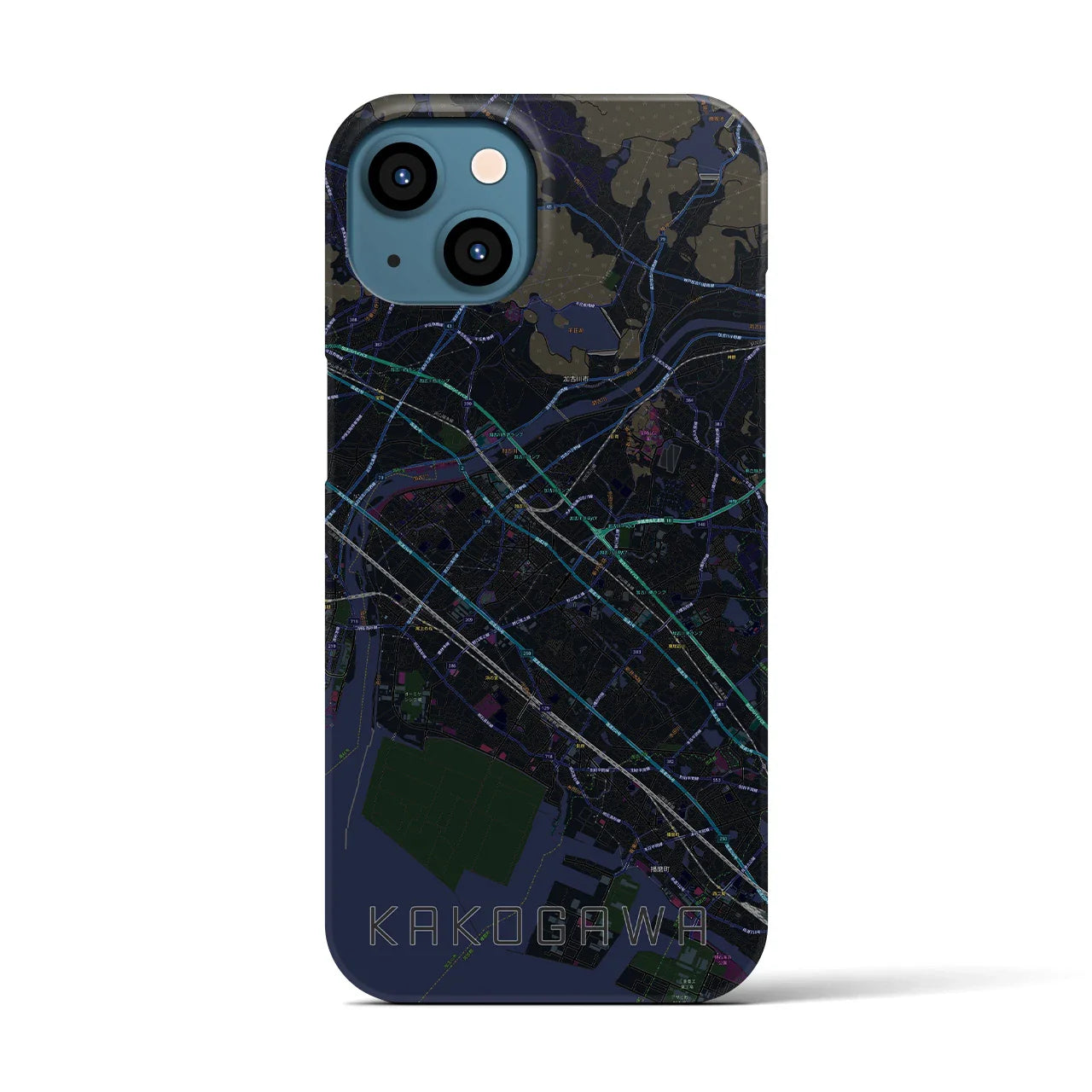 【加古川(兵庫県)】地図柄iPhoneケース(バックカバータイプ)