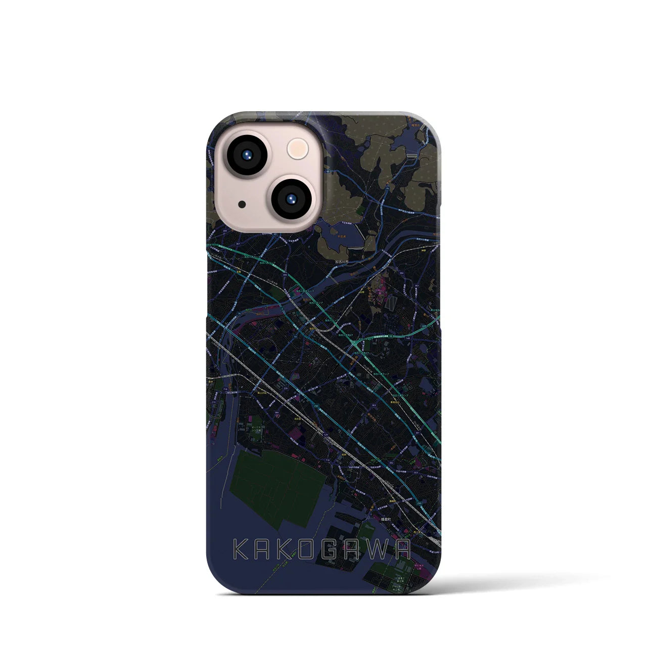 【加古川(兵庫県)】地図柄iPhoneケース(バックカバータイプ)