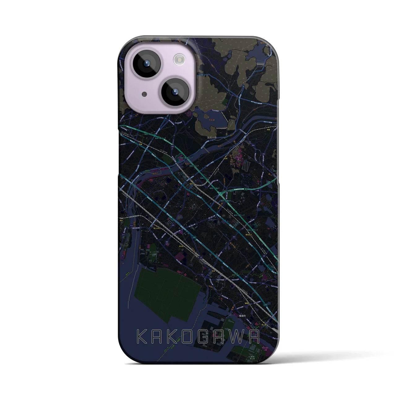 【加古川(兵庫県)】地図柄iPhoneケース(バックカバータイプ)