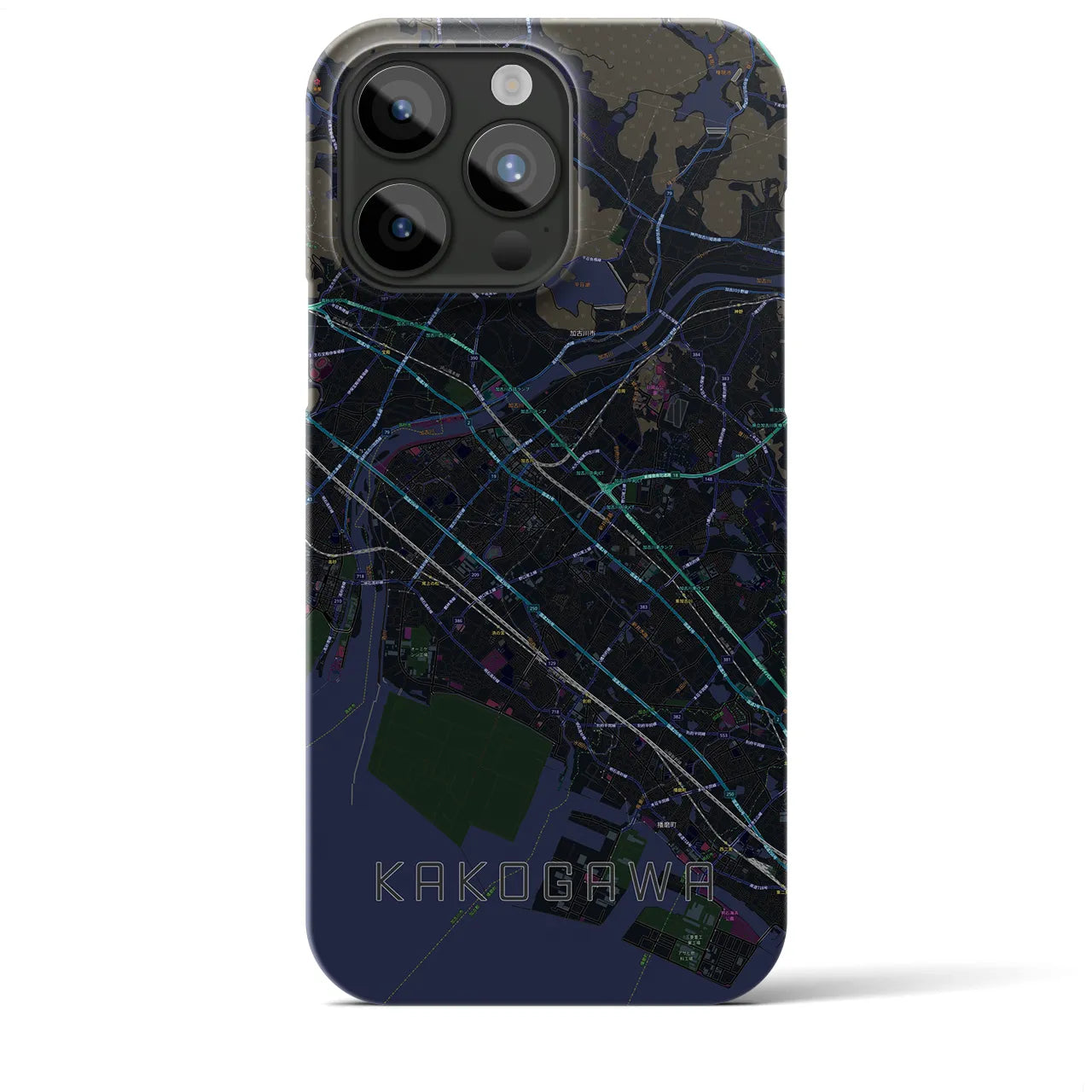 【加古川(兵庫県)】地図柄iPhoneケース(バックカバータイプ)