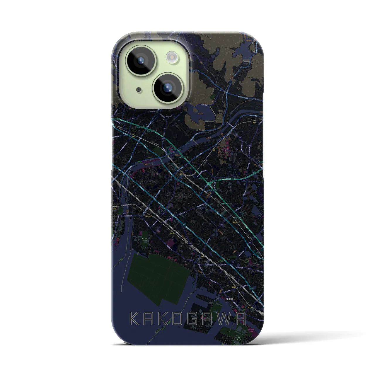 【加古川(兵庫県)】地図柄iPhoneケース(バックカバータイプ)
