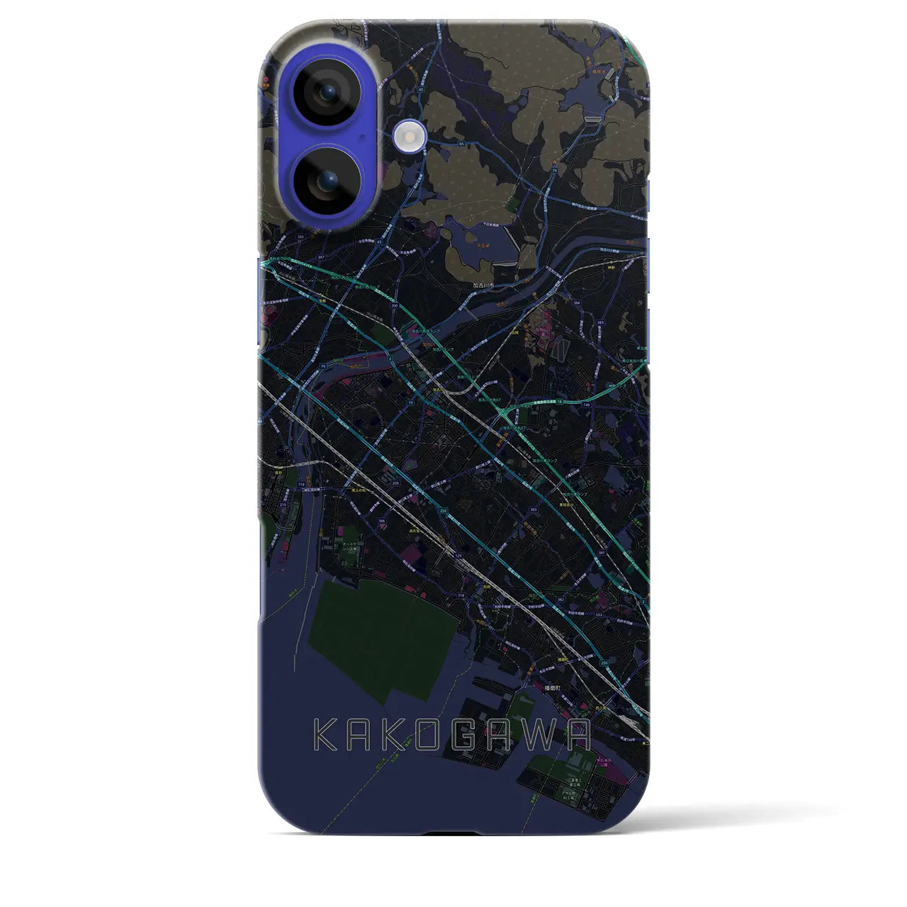 【加古川(兵庫県)】地図柄iPhoneケース(バックカバータイプ)