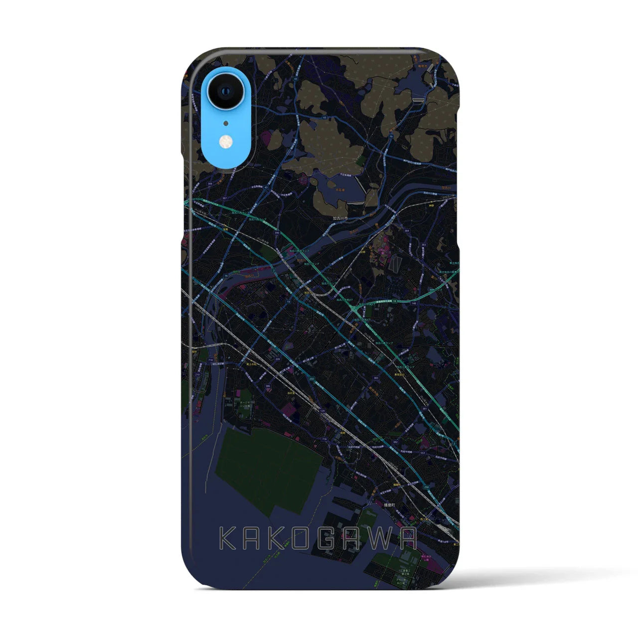 【加古川(兵庫県)】地図柄iPhoneケース(バックカバータイプ)
