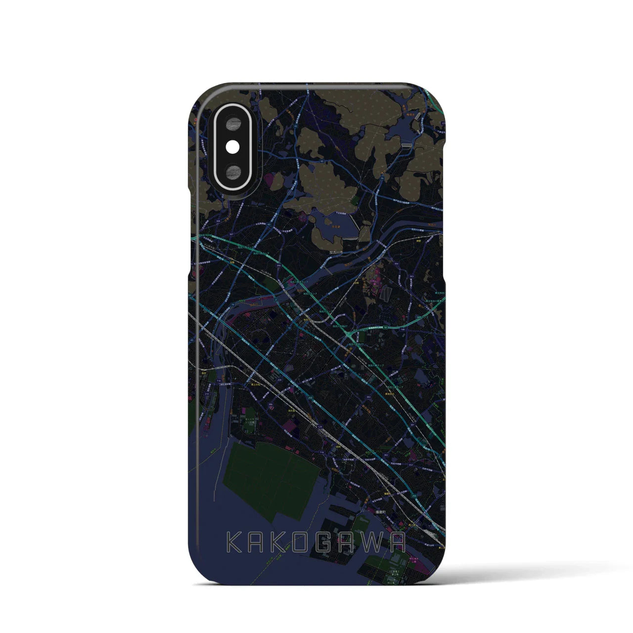 【加古川(兵庫県)】地図柄iPhoneケース(バックカバータイプ)