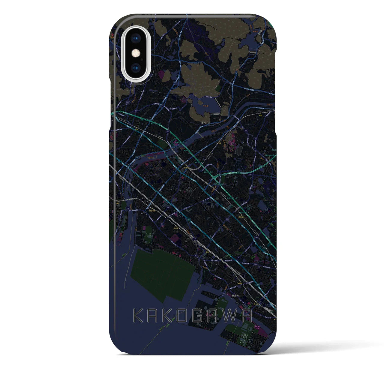 【加古川(兵庫県)】地図柄iPhoneケース(バックカバータイプ)