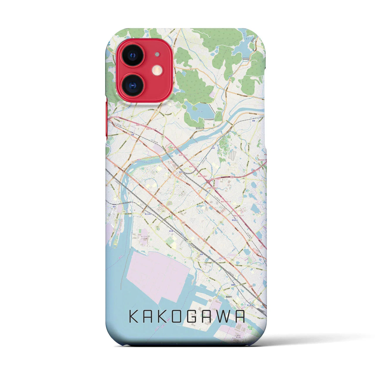【加古川(兵庫県)】地図柄iPhoneケース(バックカバータイプ)