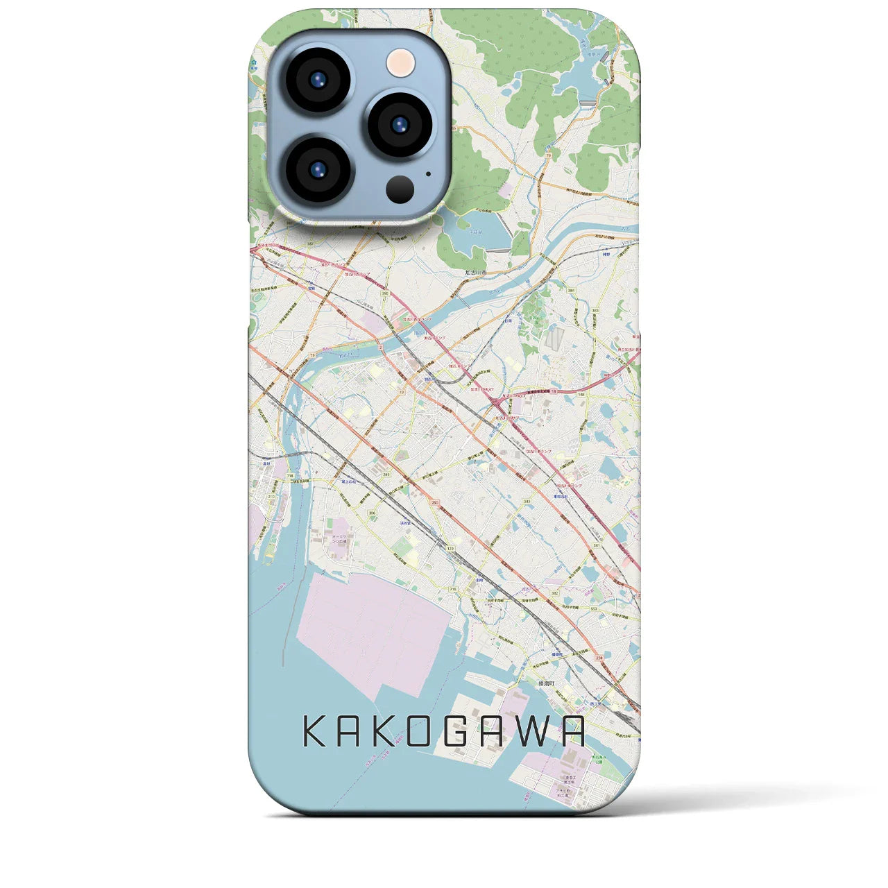 【加古川(兵庫県)】地図柄iPhoneケース(バックカバータイプ)