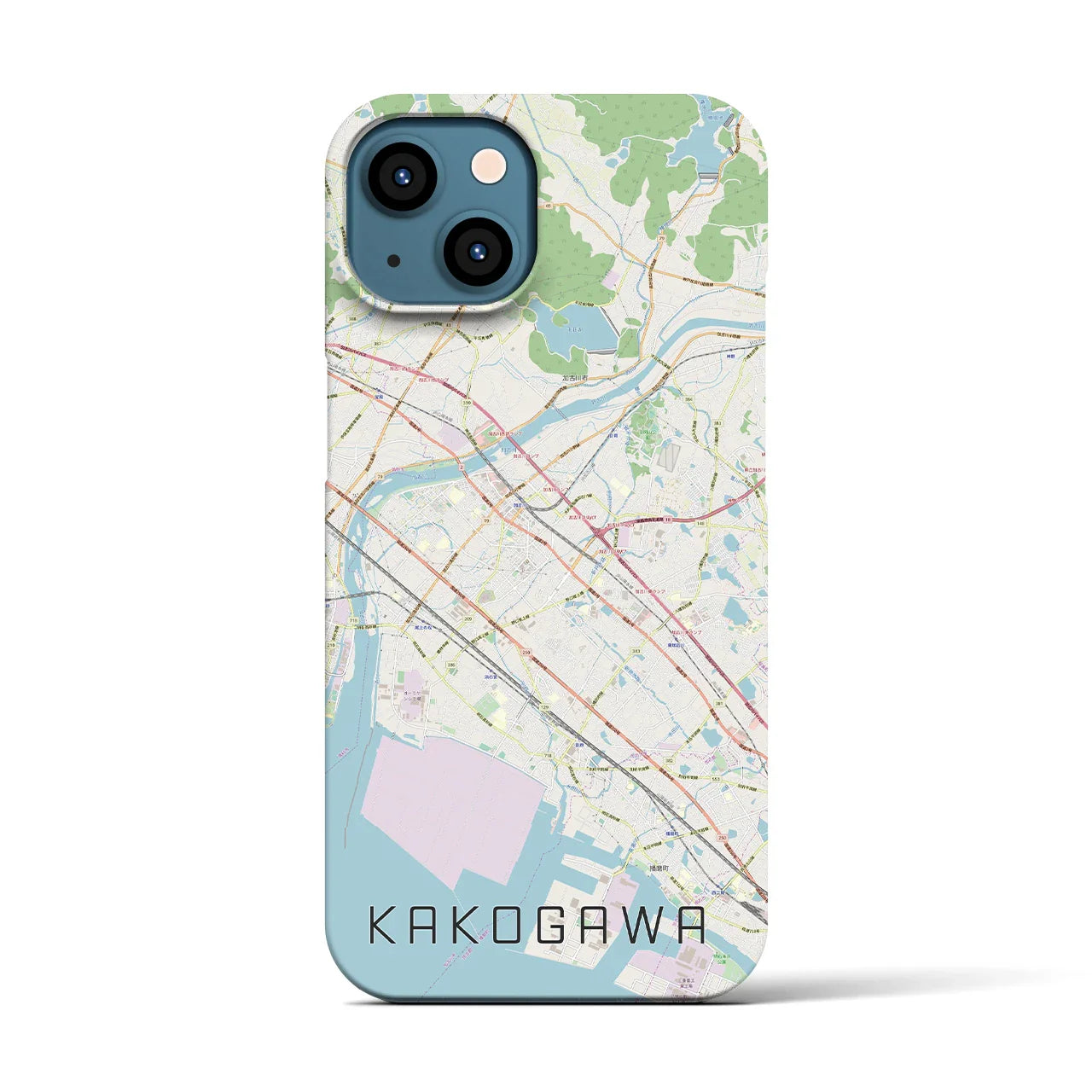 【加古川(兵庫県)】地図柄iPhoneケース(バックカバータイプ)