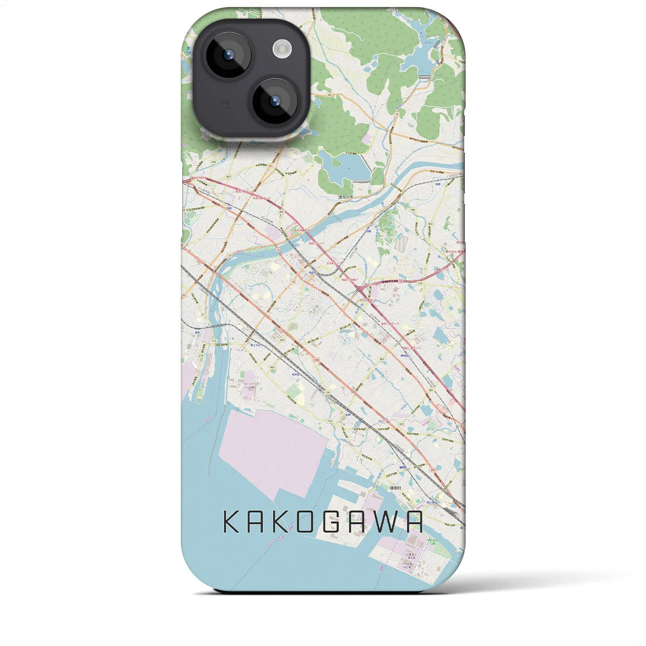 【加古川(兵庫県)】地図柄iPhoneケース(バックカバータイプ)