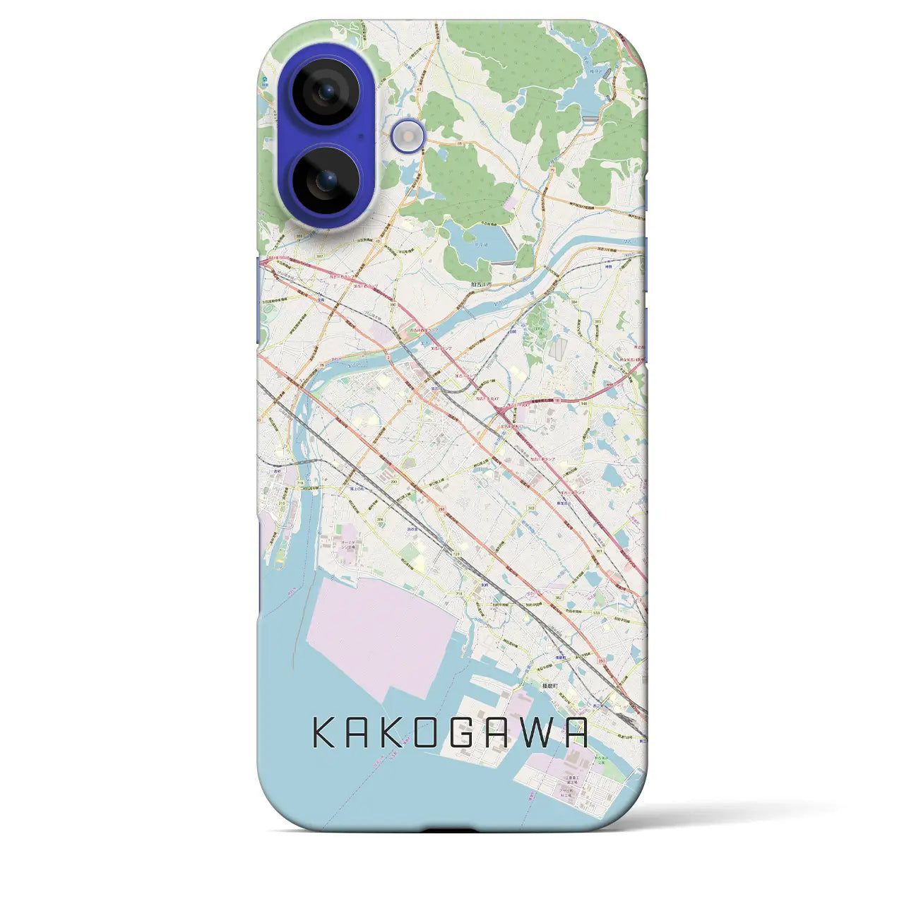 【加古川(兵庫県)】地図柄iPhoneケース(バックカバータイプ)ナチュラル・iPhone 16 Pro Max 用