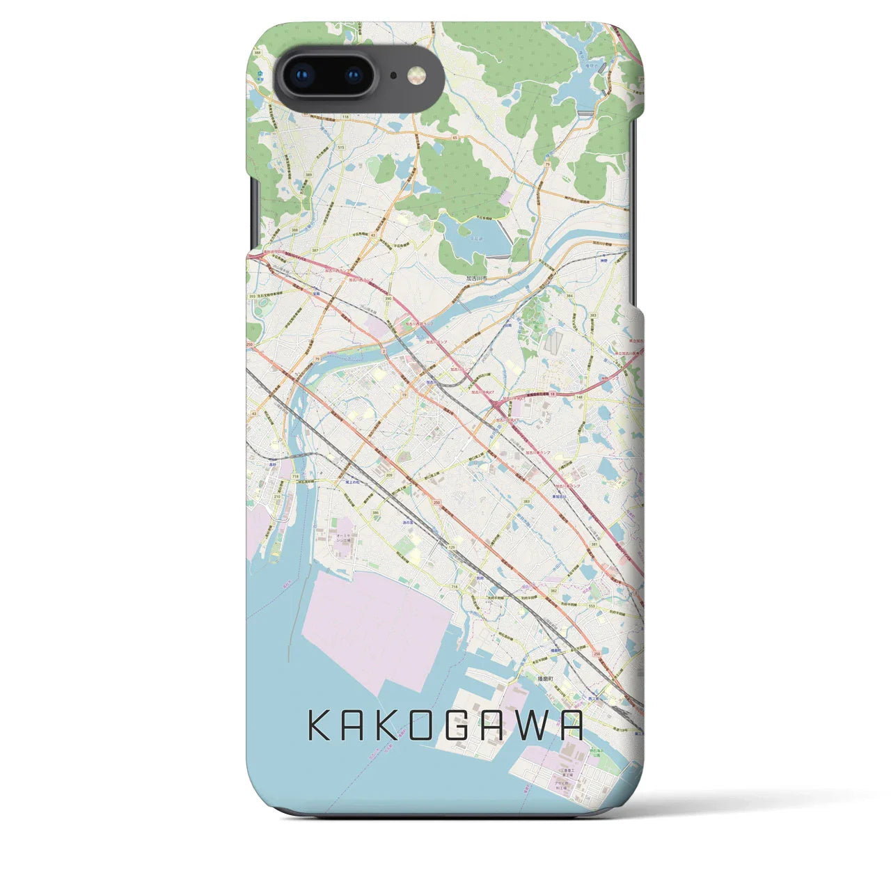 【加古川(兵庫県)】地図柄iPhoneケース(バックカバータイプ)