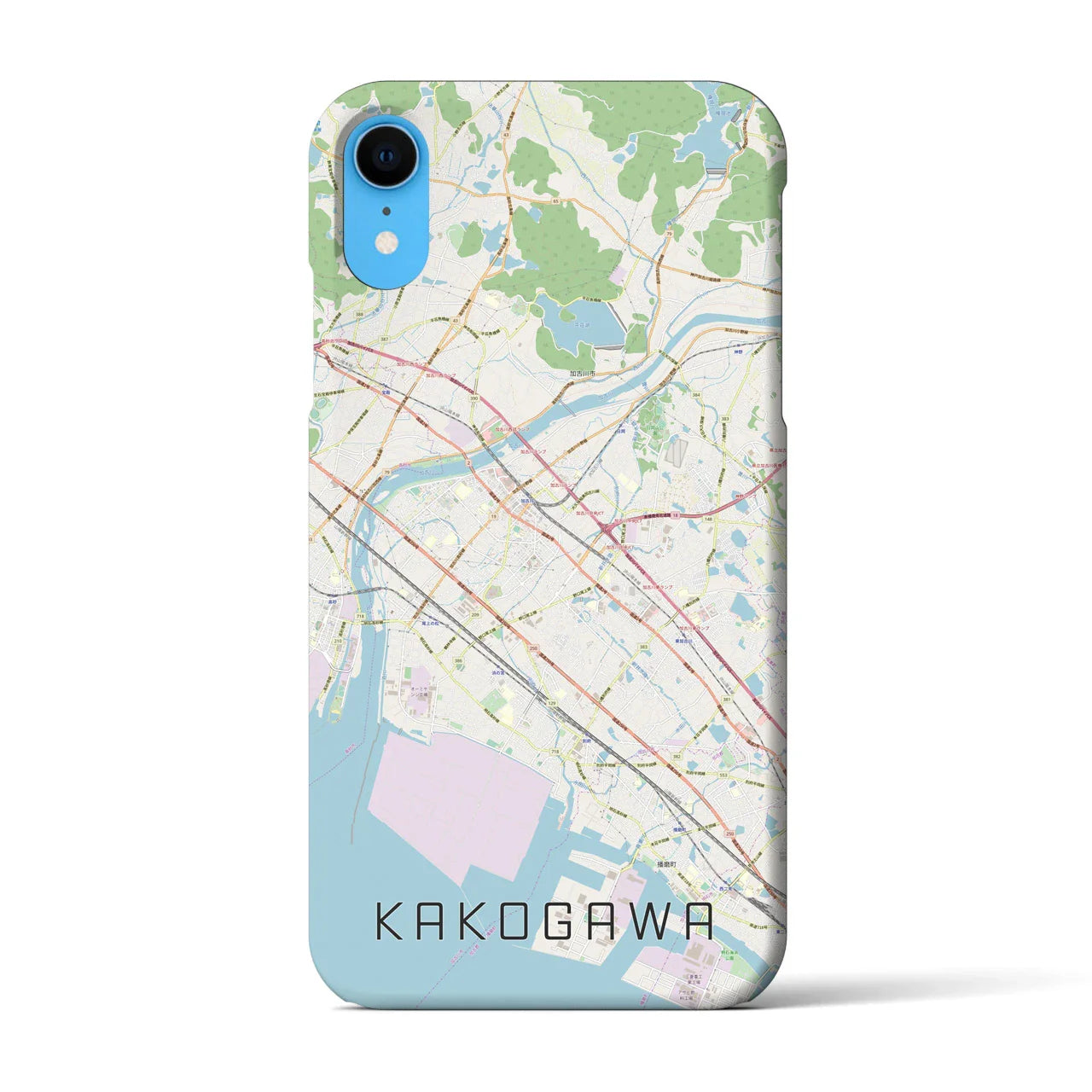 【加古川(兵庫県)】地図柄iPhoneケース(バックカバータイプ)