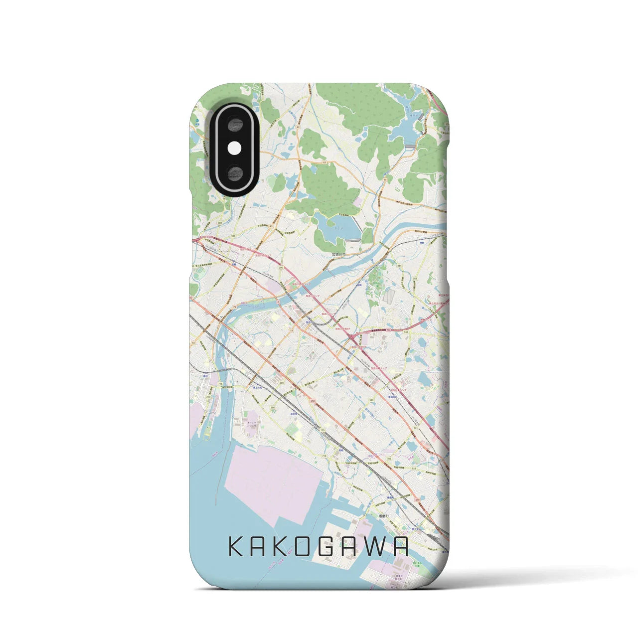 【加古川(兵庫県)】地図柄iPhoneケース(バックカバータイプ)