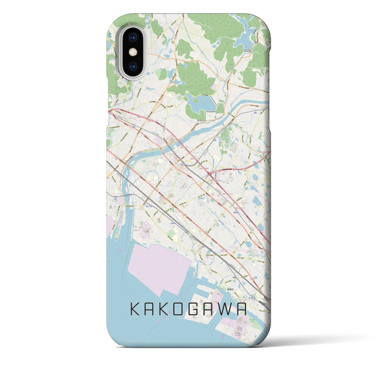 【加古川(兵庫県)】地図柄iPhoneケース(バックカバータイプ)