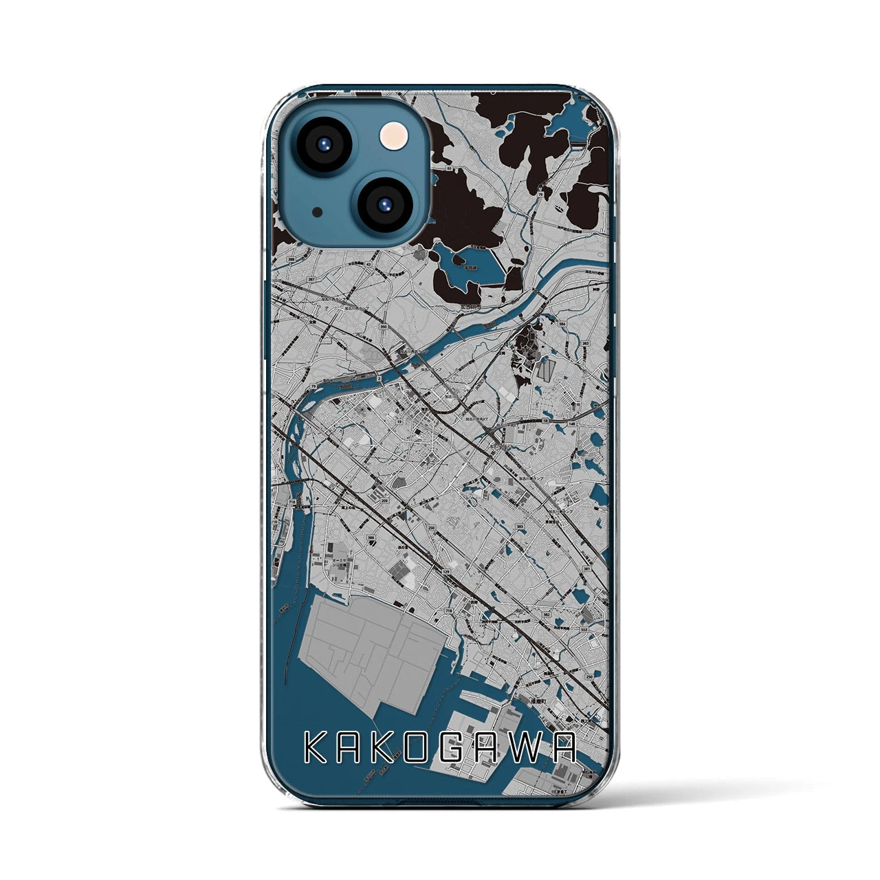 【加古川(兵庫県)】地図柄iPhoneケース(クリアタイプ)