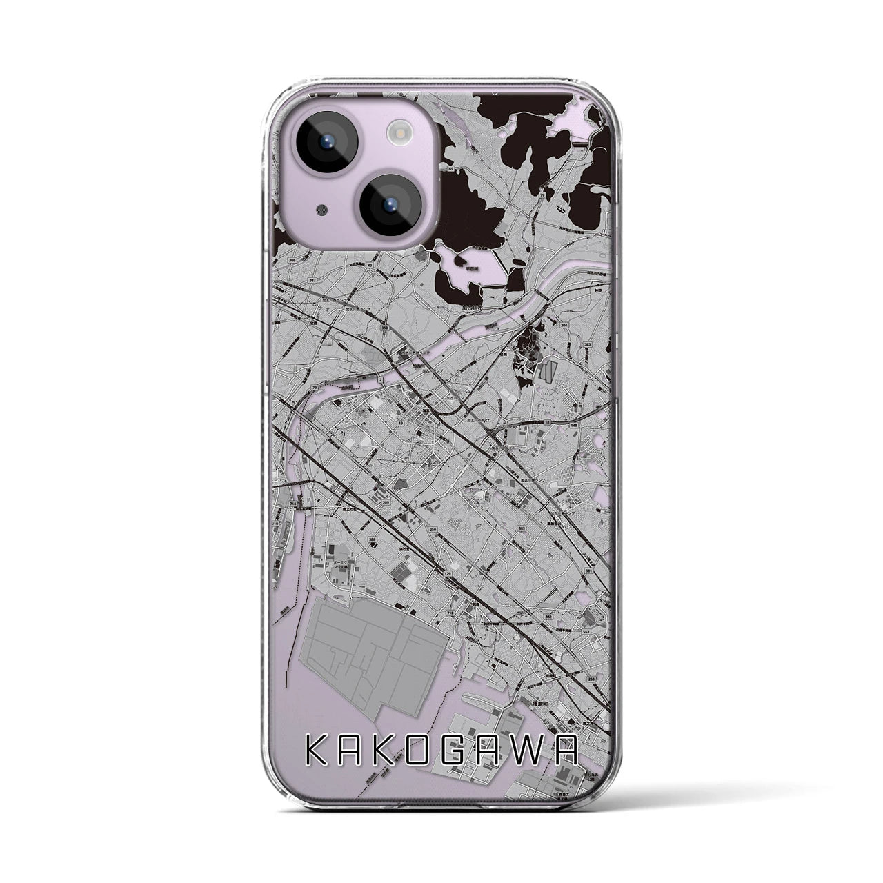 【加古川(兵庫県)】地図柄iPhoneケース(クリアタイプ)