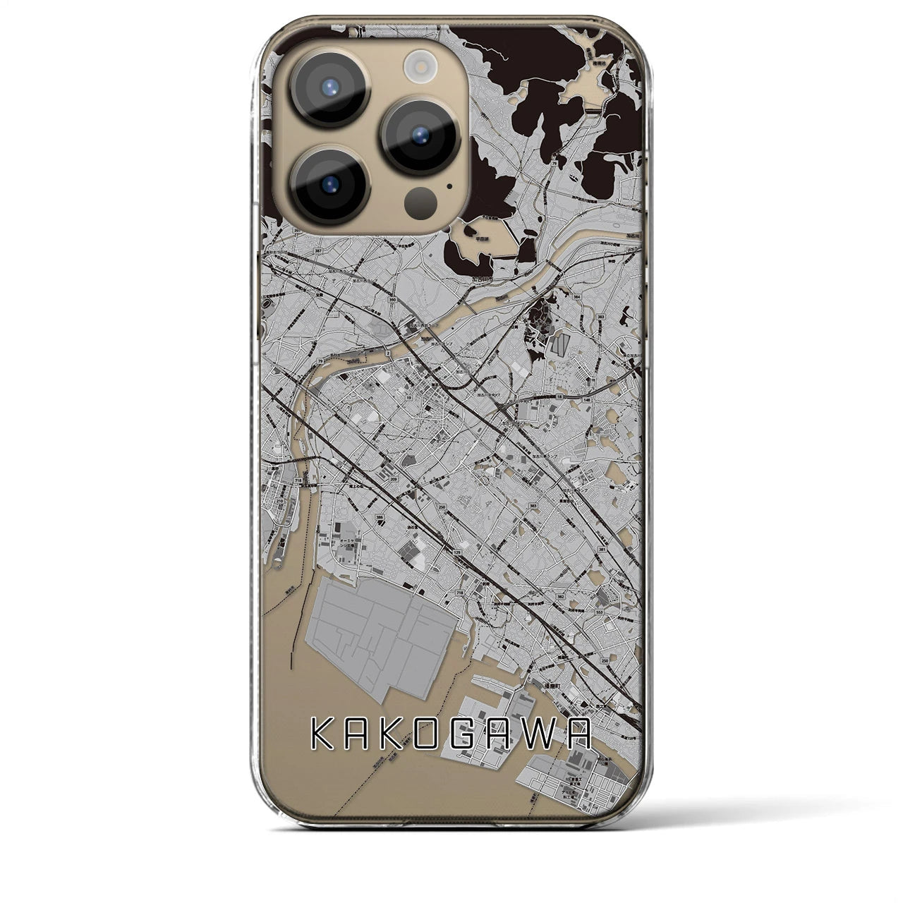 【加古川(兵庫県)】地図柄iPhoneケース(クリアタイプ)