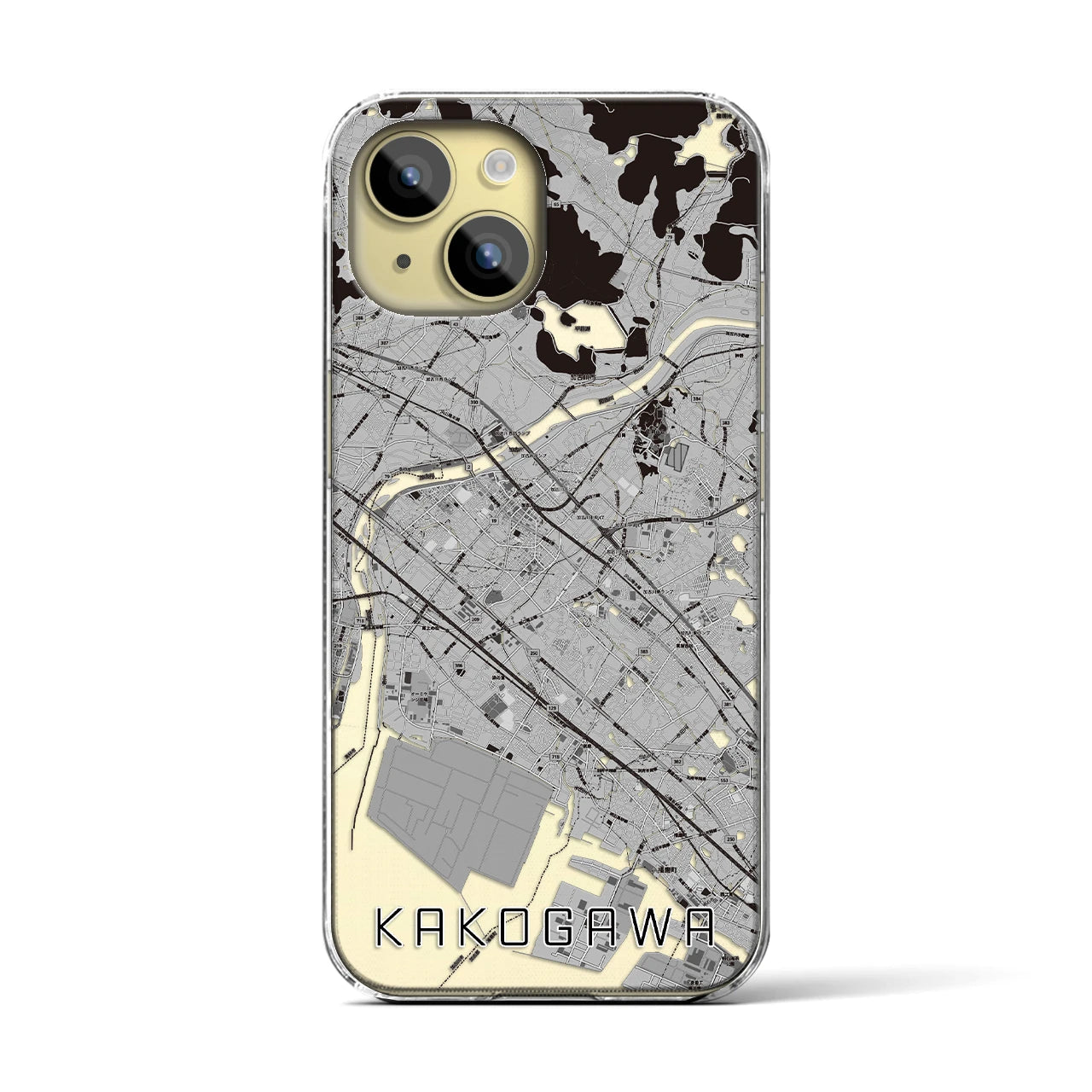 【加古川(兵庫県)】地図柄iPhoneケース(クリアタイプ)