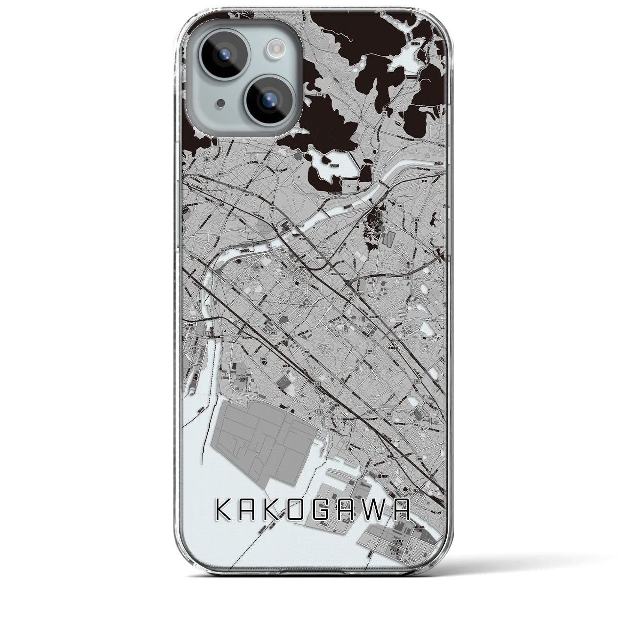【加古川(兵庫県)】地図柄iPhoneケース(クリアタイプ)
