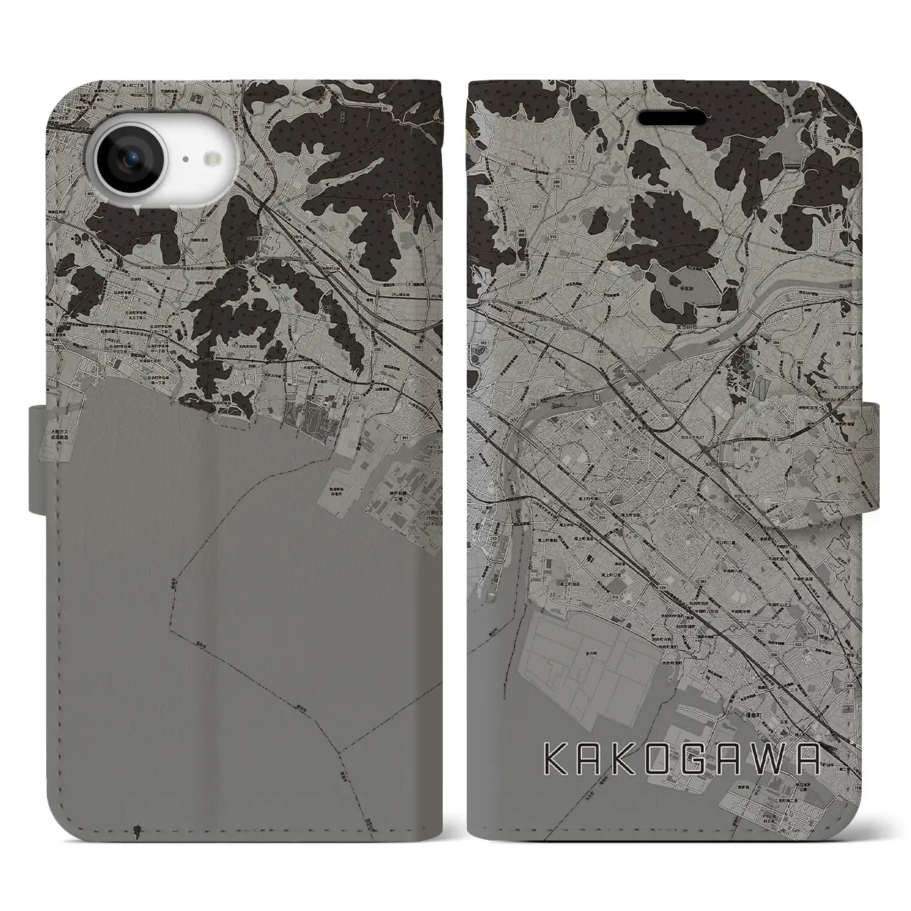 【加古川(兵庫県)】地図柄iPhoneケース(手帳タイプ)