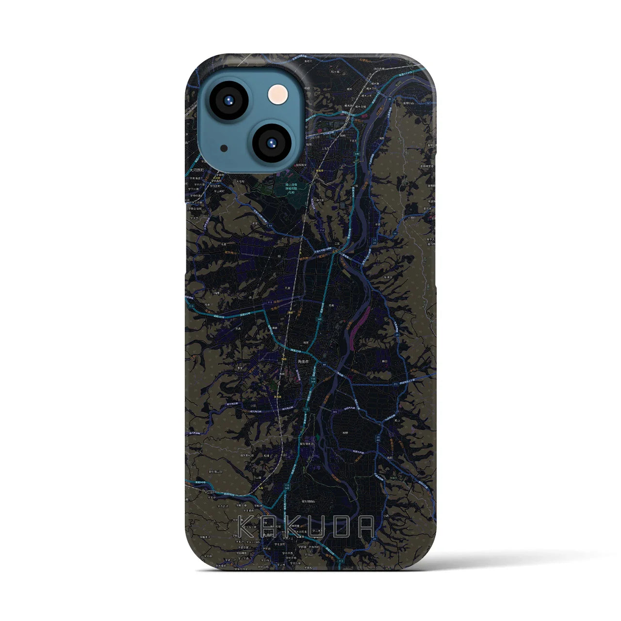 【角田(宮城県)】地図柄iPhoneケース(バックカバータイプ)