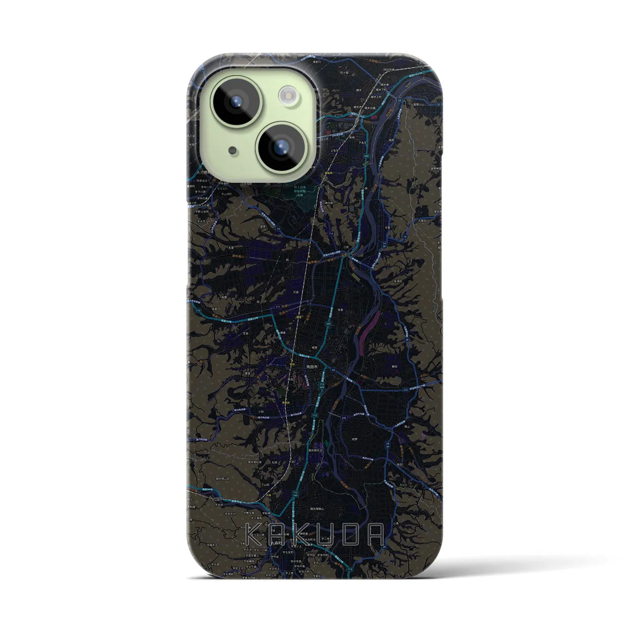 【角田(宮城県)】地図柄iPhoneケース(バックカバータイプ)