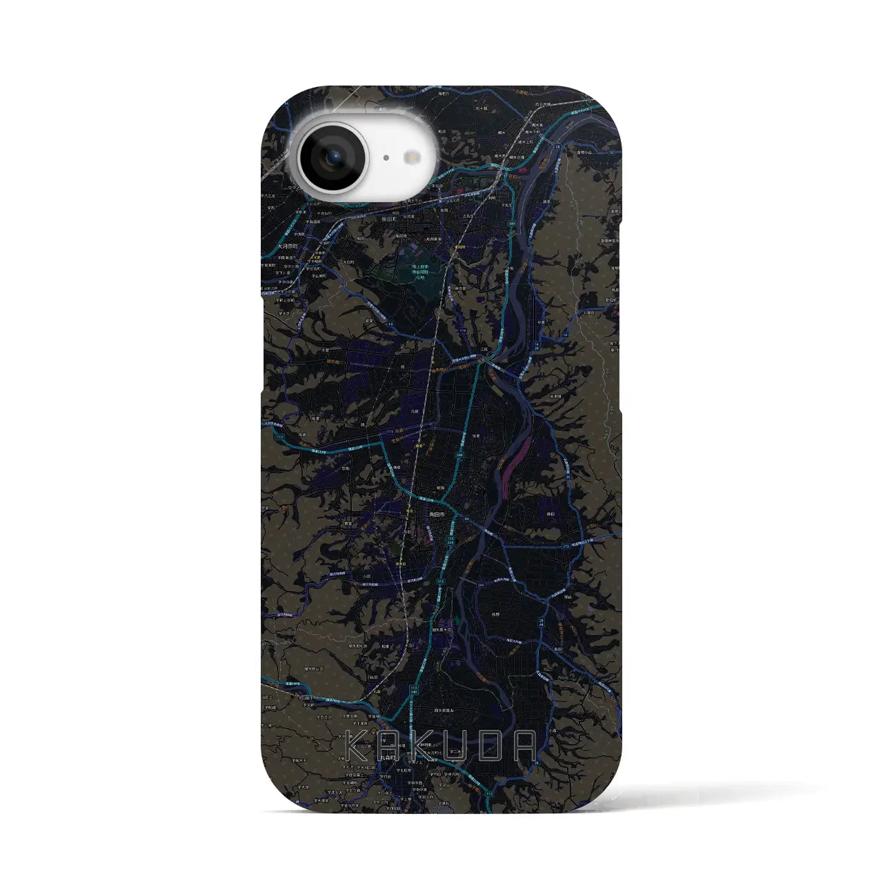 【角田(宮城県)】地図柄iPhoneケース(バックカバータイプ)