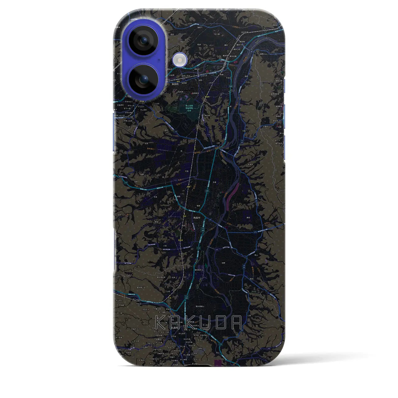 【角田(宮城県)】地図柄iPhoneケース(バックカバータイプ)